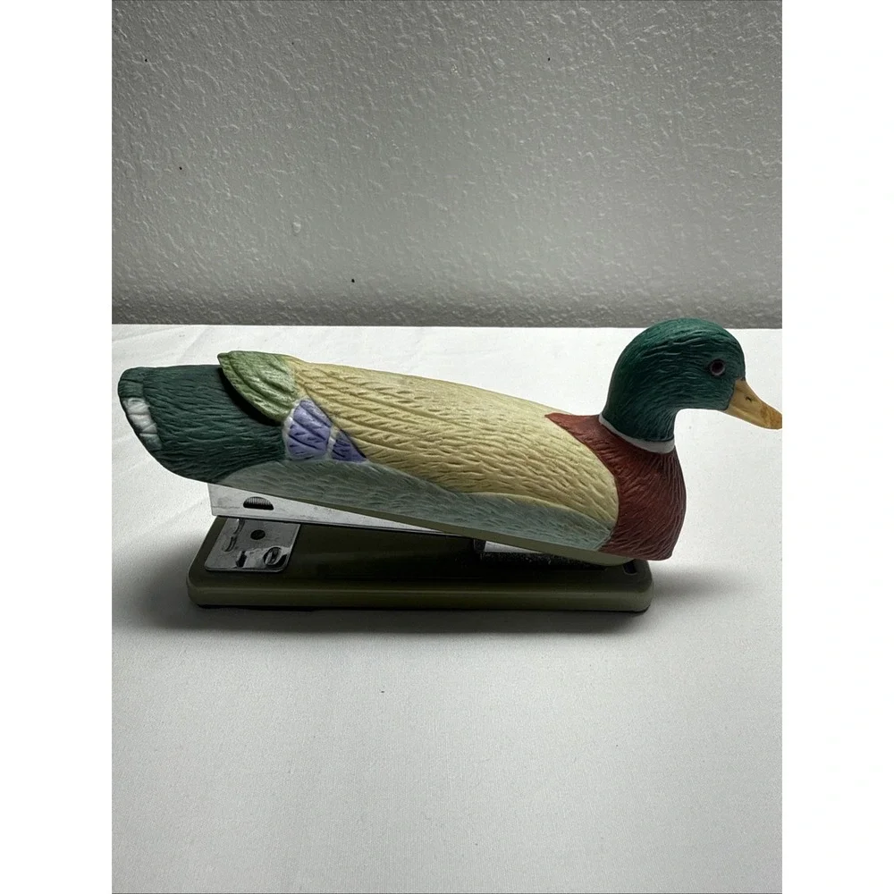 Vintage MR Man 1983 Mallard Duck Ceramic Stapler
